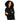 Black AIM Attitude unisex organic mid-weight sweatshirt displayed on a model, featuring a comfortable fit and minimalist style.