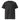 Black AIM Attitude unisex organic ribbed neck T-shirt, shown laid flat with short sleeves and ribbed neckline.