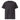 Black AIM Attitude unisex organic ribbed neck T-shirt displayed flat, showcasing its classic fit and textured fabric.