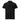 Unisex black AIMAttitude premium pique polo shirt with a classic collar and button placket, front view.