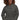 Black AIM ATTITUDE unisex hoodie with front pocket and adjustable drawstrings, casual and comfortable for everyday wear.