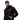 Black unisex organic hoodie from AIM ATTITUDE featuring a comfortable fit and minimalist design, shown from left front view.