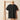 Unisex black organic mid-light t-shirt by AIM Attitude, front view showing simple, comfortable design and soft fabric texture.