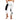 White AIM Attitude Capri leggings with all-over colorful print and comfortable elastic waist.