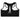 AIM Attitude sports bra in XS, black with wide shoulder straps, designed for athletic support and comfort during workouts.