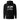 Black AIM ATTITUDE Dignity unisex hoodie with front pocket and hood, casual streetwear style.