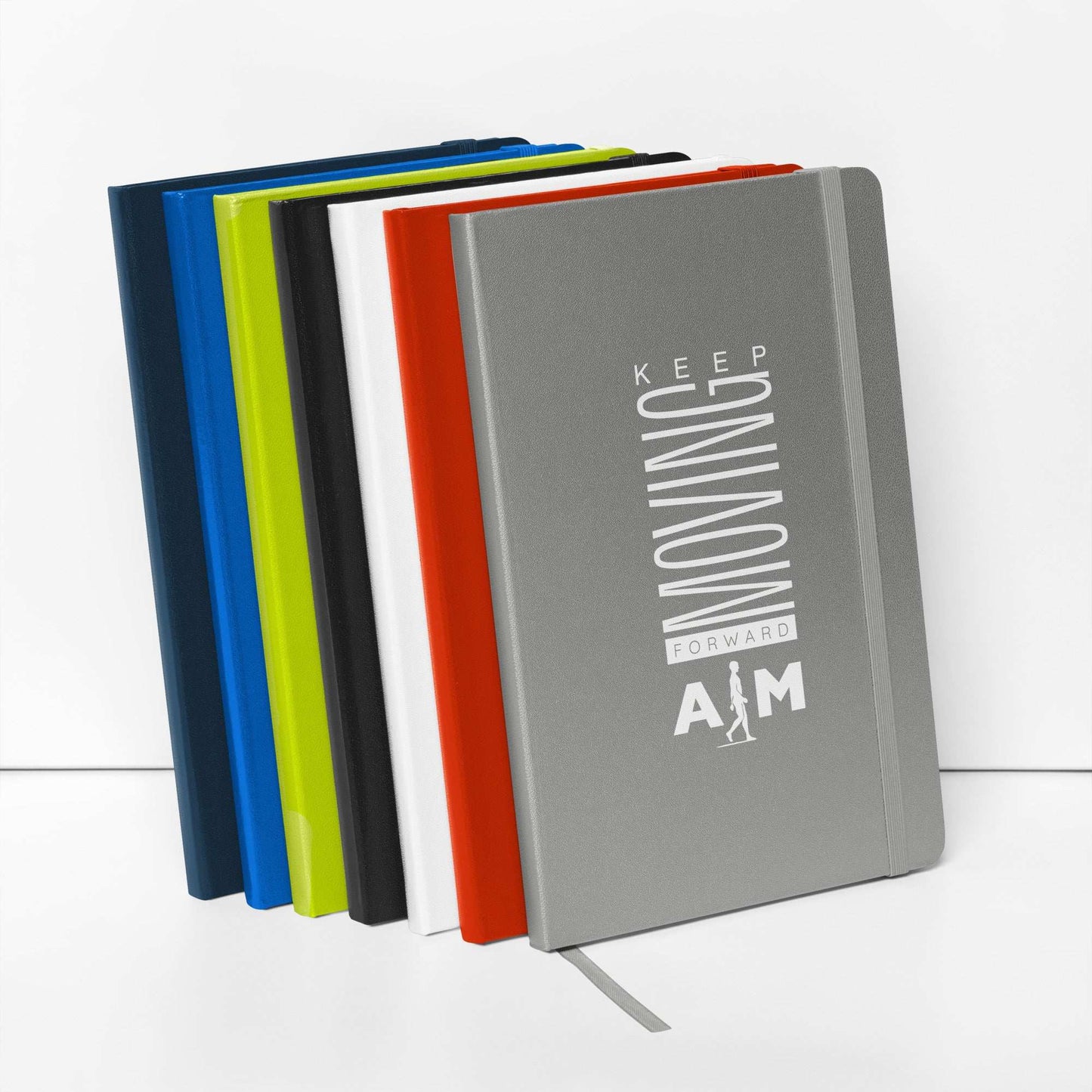 Keep Moving Forward AIM Attitude | Hardcover bound notebook