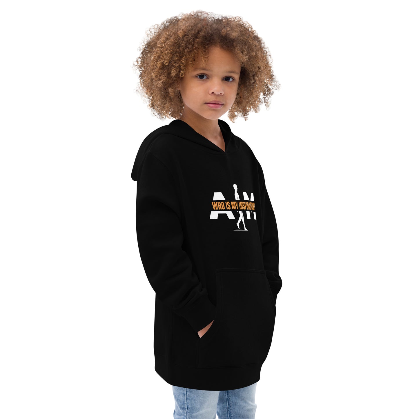 Who Is My Inspiration | Kids fleece hoodie - AIM ATTITUDE 