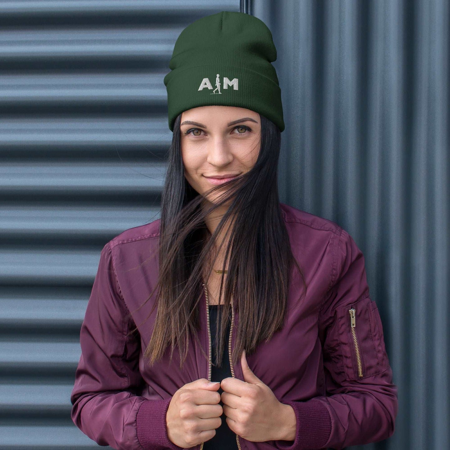 AIM | Embroidered Beanie