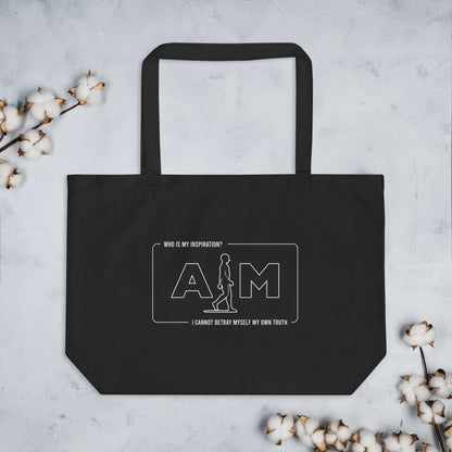 Who Is My Inspiration? I AM | Large organic tote bag