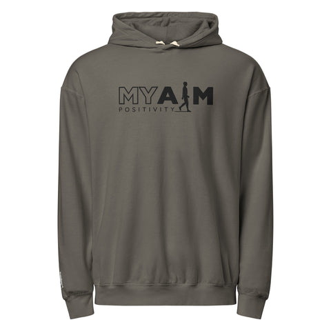 My AIM, Positivity garment-dyed lightweight hoodie