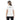 White organic cotton kids' T-shirt by AIM ATTITUDE featuring Anita Megami design, shown from the back.