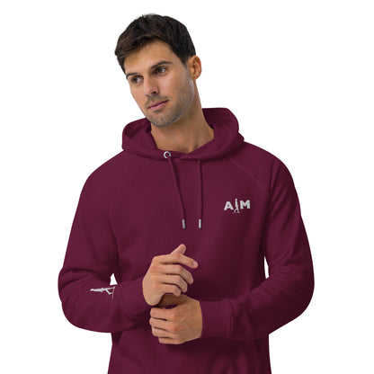 I AIM | Sudadera unisex con capucha ecológica tipo raglán