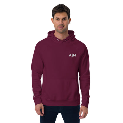 I AIM | Sudadera unisex con capucha ecológica tipo raglán