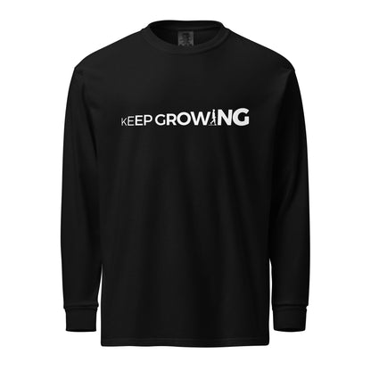 Keep Growing | Garment-dyed heavyweight long-sleeve shirt - AIM ATTITUDE 