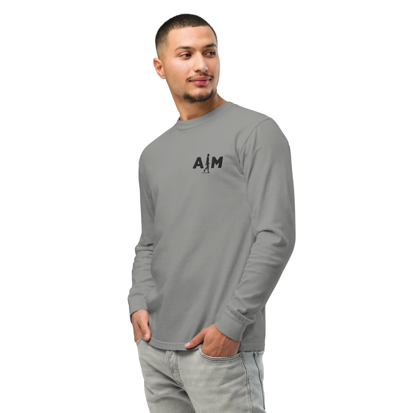 AIM | Garment-dyed heavyweight long-sleeve shirt - AIM ATTITUDE 