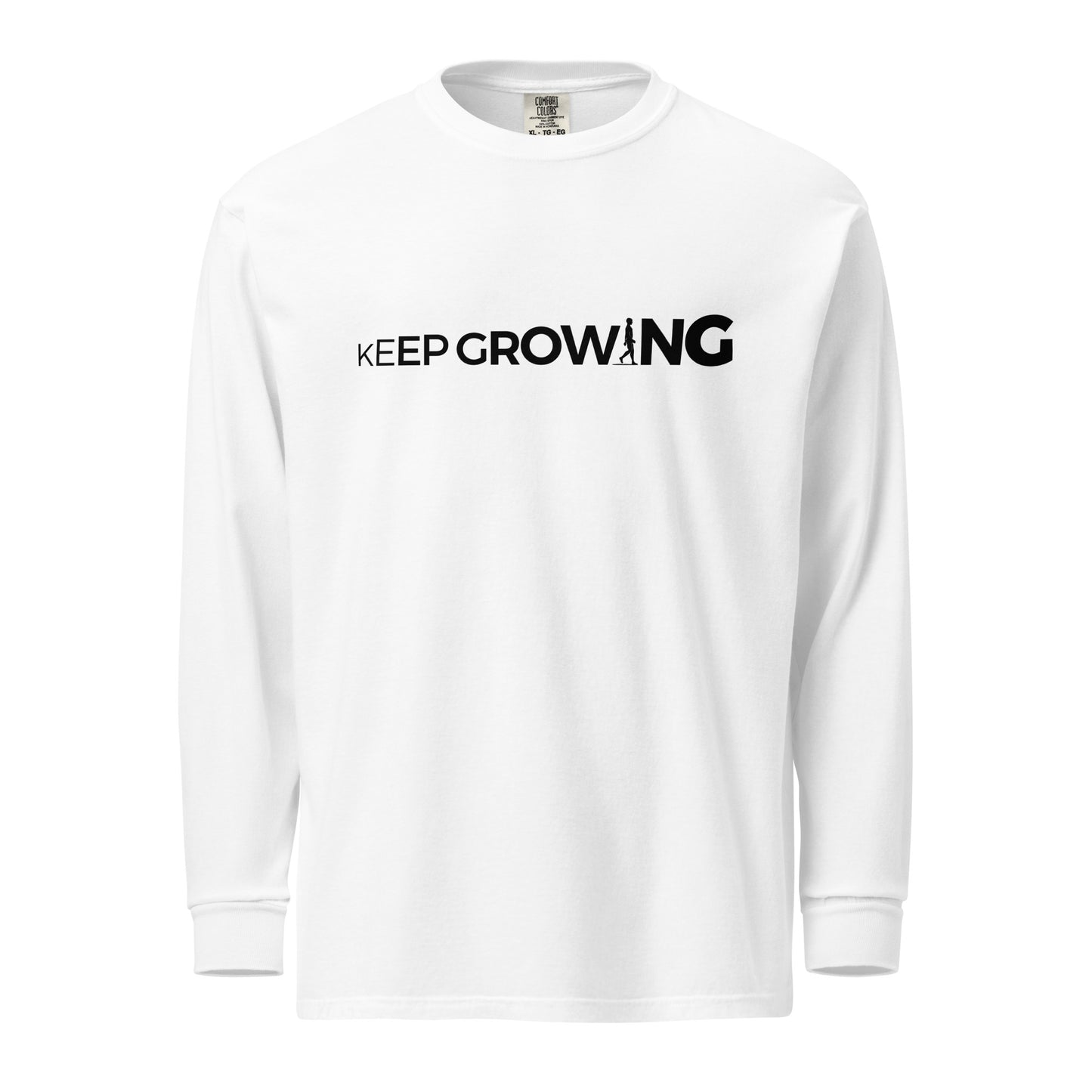 Keep Growing | Garment-dyed heavyweight long-sleeve shirt - AIM ATTITUDE 