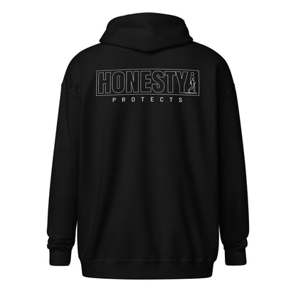 Honesty Protects | Unisex heavy blend zip hoodie - AIM ATTITUDE 