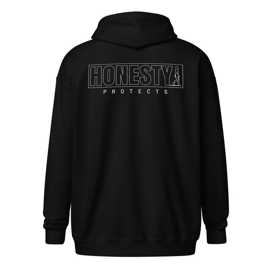 Honesty Protects | Unisex heavy blend zip hoodie - AIM ATTITUDE 