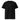 Black unisex organic ribbed neck t-shirt by AIM ATTITUDE, front view showing the classic crew neck and soft fabric.