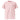 A pink unisex organic ribbed neck t-shirt by AIM ATTITUDE, featuring a comfortable fit and soft cotton fabric.