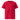 Red unisex organic ribbed neck t-shirt by AIM ATTITUDE, front view showing the casual fit and textured fabric.