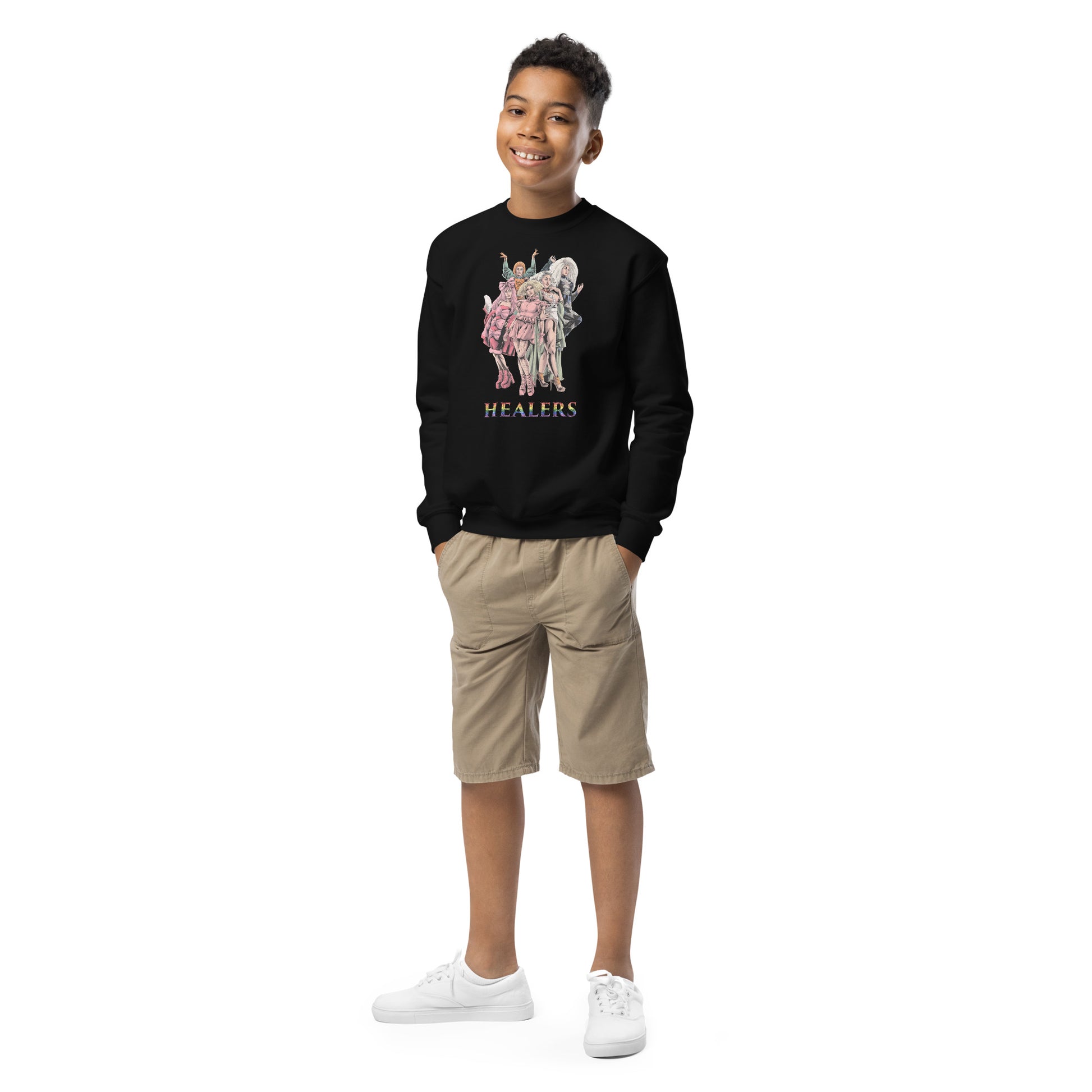 Healers - AIMComics | Youth crewneck sweatshirt - AIM ATTITUDE 