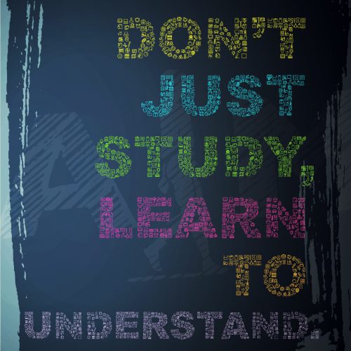 Don’t just study, learn to understand school book A4 cover copy