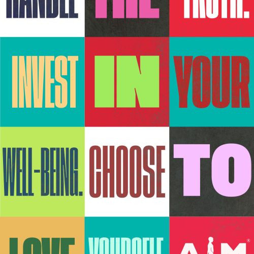 Handle the truth. Invest in your well-being. Choose to love yourself Book Cover A4