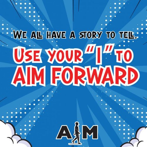 We all have a story to tell. Use your “I” to AIM FORWARD book cover A4 copy