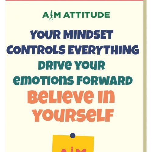 Your mindset controls everything. Drive your emotions forward. Believe in yourself. book cover A4 copy